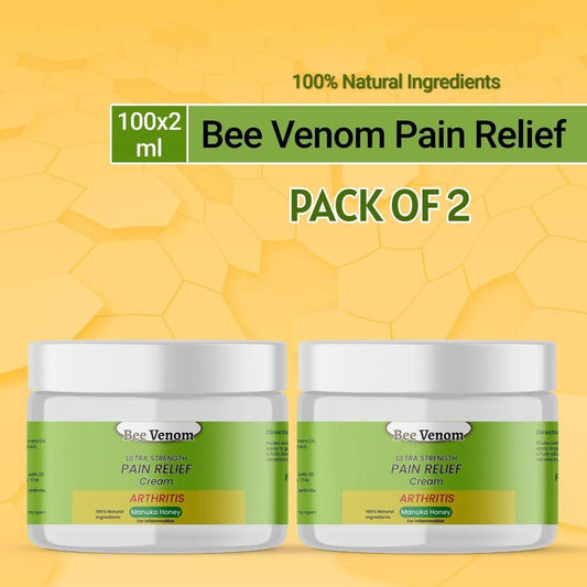 Bee Venom Ultra Strength Pain Relief Cream, 100 Grams (Pack of 2)